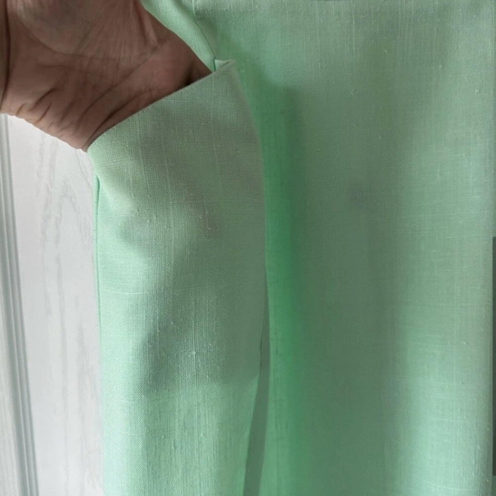 1970's 80’s Vintage Sea foam green made in USA skirt size 12 retro pockets - Picture 2 of 6